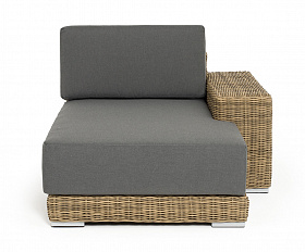 Капри кушетка из искусственного ротанга, цвет соломенный