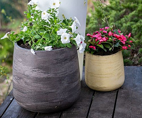 Кашпо Concretika Conus D40 H80 Concrete Grey Dark