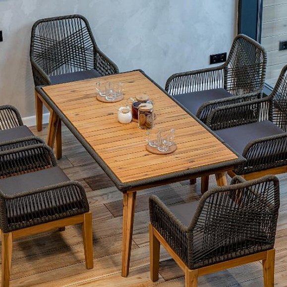 Комплект Chloe с кофейным столом Royal Family из дерева, цвет серый фото 1