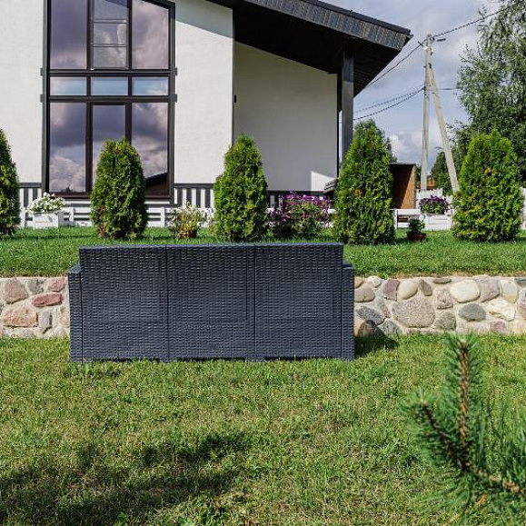 Диван трехместный Lana Royal Family из пластика, цвет графит фото 4