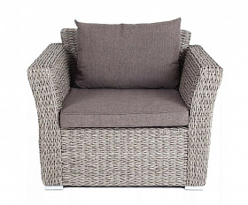 Кресло Капучино 4SIS из искусственного ротанга (гиацинт), цвет графит