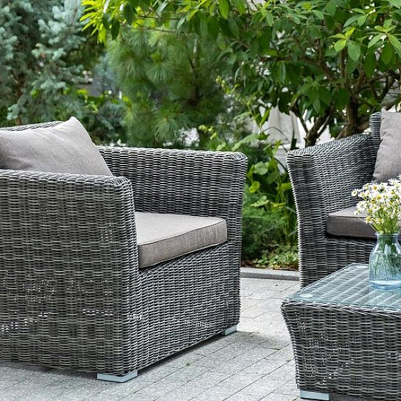 Лаунж-зона Капучино 4SIS из искусственного ротанга, цвет графит фото 6