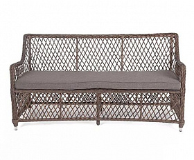 Диван двухместный Латте 4SIS из искусственного ротанга, цвет коричневый