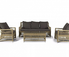 Кресло Гранд Латте 4SIS из искусственного ротанга, цвет соломенный