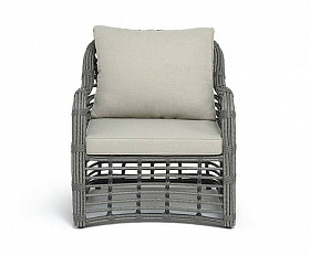 Кресло Ницца 4SIS из искусственного ротанга, цвет серый