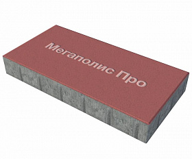 Тротуарная плитка Выбор Прямоугольник Б.5.П.10 600х300х100 мм Стандарт Красный