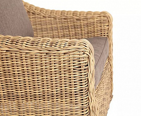 Кресло Кон Панна 4SIS из искусственного ротанга, цвет соломенный