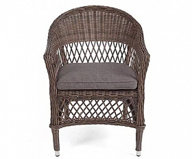 Плетеное кресло Сицилия 4SIS из искусственного ротанга, цвет коричневый