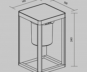Настенный светильник (бра) Shatter Maytoni OSL457WL-L2GF3K цвет Графит
