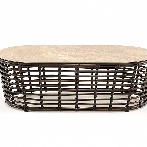 Валенсия журнальный столик из искусственного ротанга, цвет бронзовый фото 2