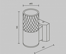 Настенный светильник (бра) Bowery Maytoni O583WL-01B цвет Черный