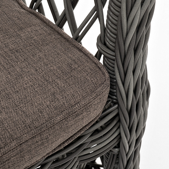 Сицилия плетеный стул из искусственного ротанга, цвет графит фото 6