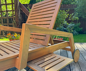 Шезлонг Paolo Royal Family на колесиках из акации