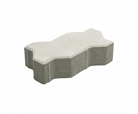 Тротуарная плитка 342 механический завод Волна 240х130х80 мм, белый