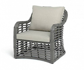 Кресло Ницца 4SIS из искусственного ротанга, цвет серый