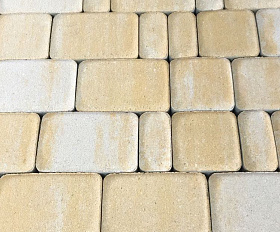 Тротуарная плитка Фабрика Готика Классика 180х120х60, 120х120х60, 120х60х60 мм Янтарь