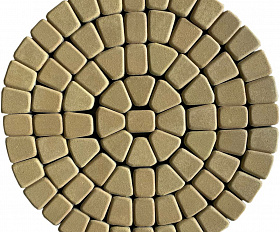 Тротуарная плитка 342 механический завод Классика круговая 60мм Желтый