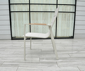 Кейптаун стул алюминиевый, ткань текстилен, цвет белый