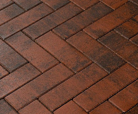 Тротуарная плитка 342 механический завод Паркет 240x80x60мм ColorMix Гавана