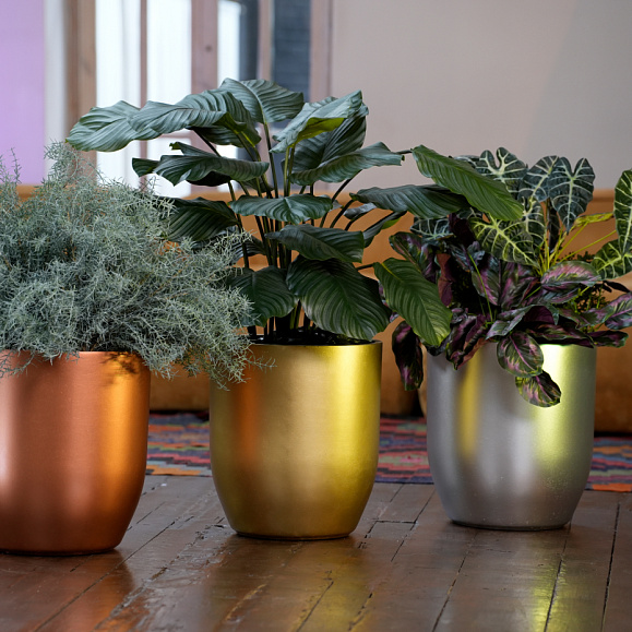 Кашпо Concretika Йар D46H110 Силвер фото 4