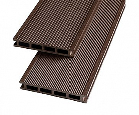 Террасная доска Экодэк Брайт Вельвет Кантри, цвет Каштан