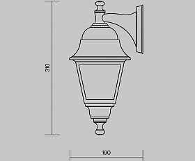 Настенный светильник (бра) Abbey Road Maytoni O003WL-01B цвет Черный