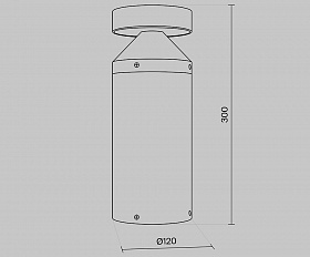 Ландшафтный светильник Olten Maytoni O591FL-L12GF3K цвет Графит