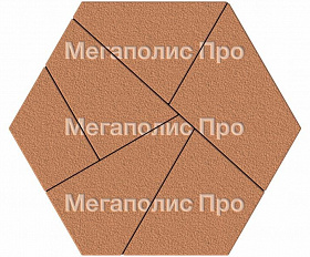 Тротуарная плитка Выбор Оригами Б.4.Фсм.8 80 мм Оранжевый Гранит