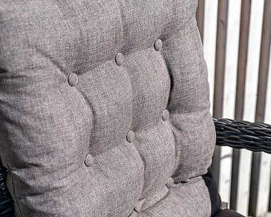 Плетеное кресло Толедо 4SIS из искусственного ротанга, цвет графит