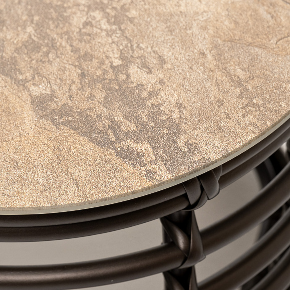 Ницца журнальный столик из искусственного ротанга, цвет бронзовый фото 4