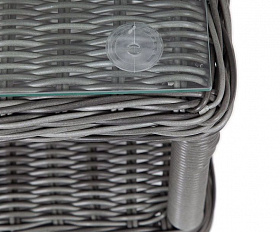 Столик кофейный Форио 4SIS из искусственного ротанга, цвет графит