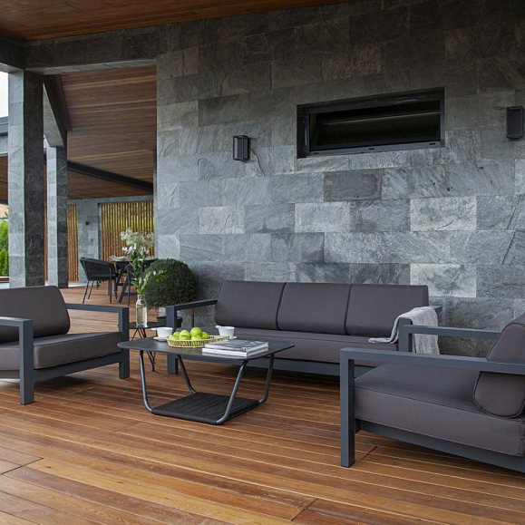 Лаунж-зона Гранада из алюминия со столиком из HPL фото 1