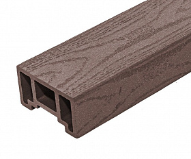 Перила ограждения Экодэк Спирит 90х45 мм, цвет Каштан