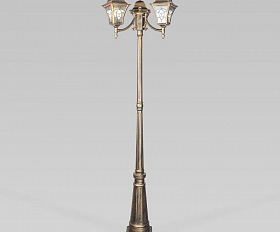 Уличный светильник Elektrostandard Altair IP44 F/3 черное золото