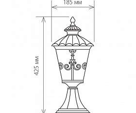 Уличный светильник Elektrostandard Diadema S IP44 GLYF-8046S черное золото