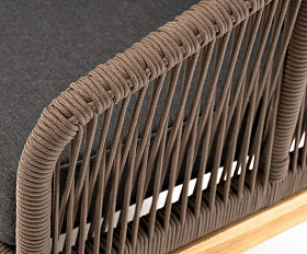 Диван двухместный Канны 4SIS из роупа (веревки), каркас дуб, цвет коричневый