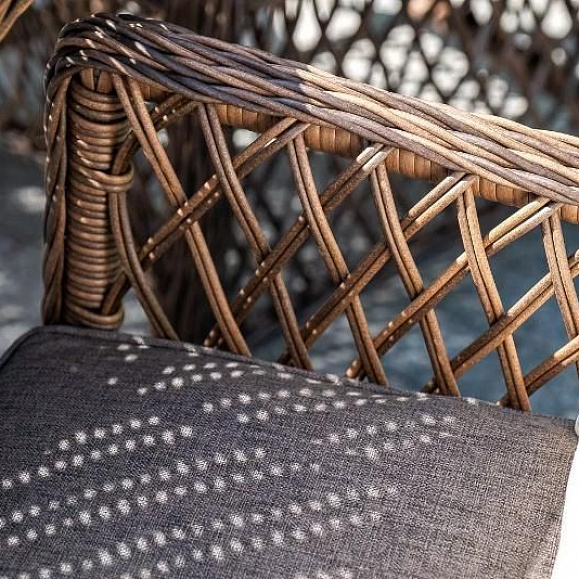 Плетеное кресло Латте 4SIS из искусственного ротанга, цвет коричневый фото 5