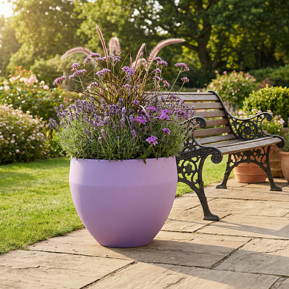 Кашпо Concretika Гира D50H43 Лаванда 300 6035 фото 1