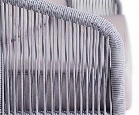 Плетеная лаунж-зона Канны 4SIS из роупа (веревки), цвет светло-серый