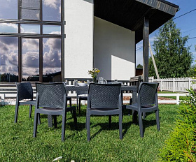 Обеденный комплект July L Royal Family из пластика, цвет графит