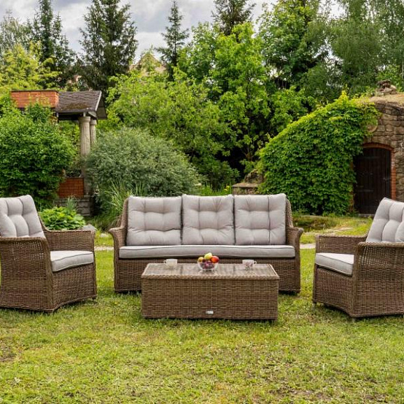 Лаунж-зона Victor Royal Family из искусственного ротанга, цвет коричневый фото 1