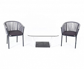 Кофейный набор Марсель 4SIS из роупа (веревки), цвет светло-серый