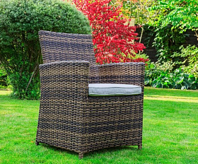 Обеденное кресло Fiona Royal Family из искусственного ротанга, цвет коричневый