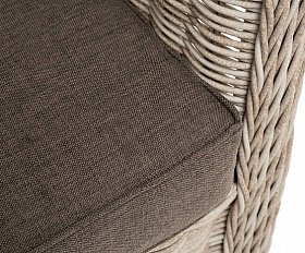 Диван Гляссе 4SIS трехместный из искусственного ротанга, цвет бежевый