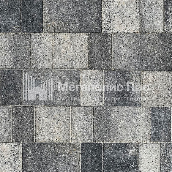 Тротуарная плитка Выбор Старый город Листопад 1Ф.6 60 мм. Антрацит Гранит фото 1