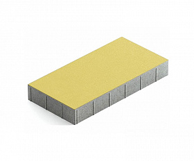 Тротуарная плитка 342 механический завод Плита 600х300х80 мм, желтый