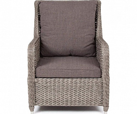 Плетеное кресло Гляссе 4SIS из искусственного ротанга (гиацинт), цвет графит