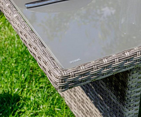 Обеденный комплект Karl plus Royal Family из искусственного ротанга, цвет серый