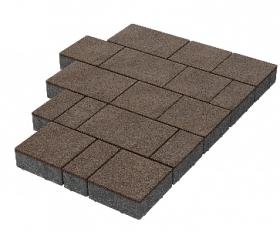 Тротуарная плитка Stellard Новый город 40 мм Коричневый