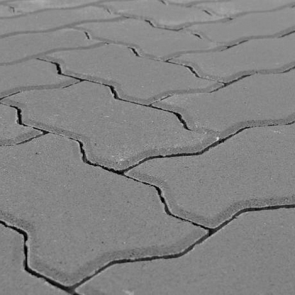 Тротуарная плитка Braer Волна 80 мм Серый фото 1